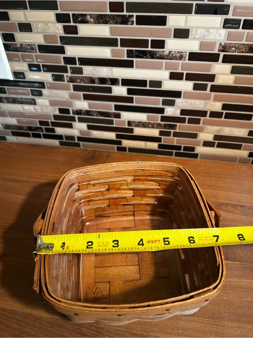 Vintage Longaberger Berry Basket with Handle - Brown